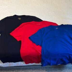 Three mens cotton Polo Ralph Lauren tshirts